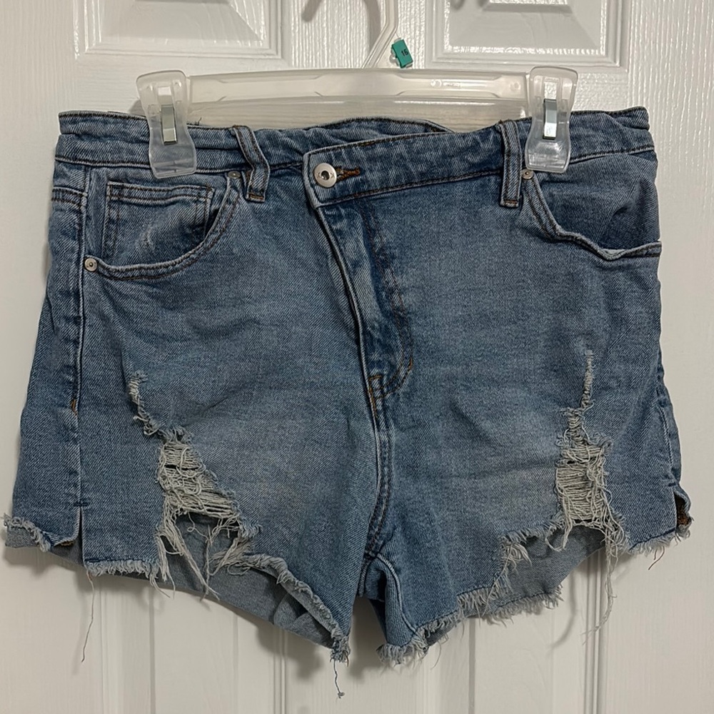 Kendall & Kylie Blue Distressed Jean Shorts